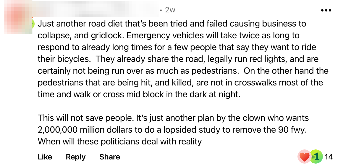 Just another road diet that's been tried and failed causing business to collapse, and gridlock