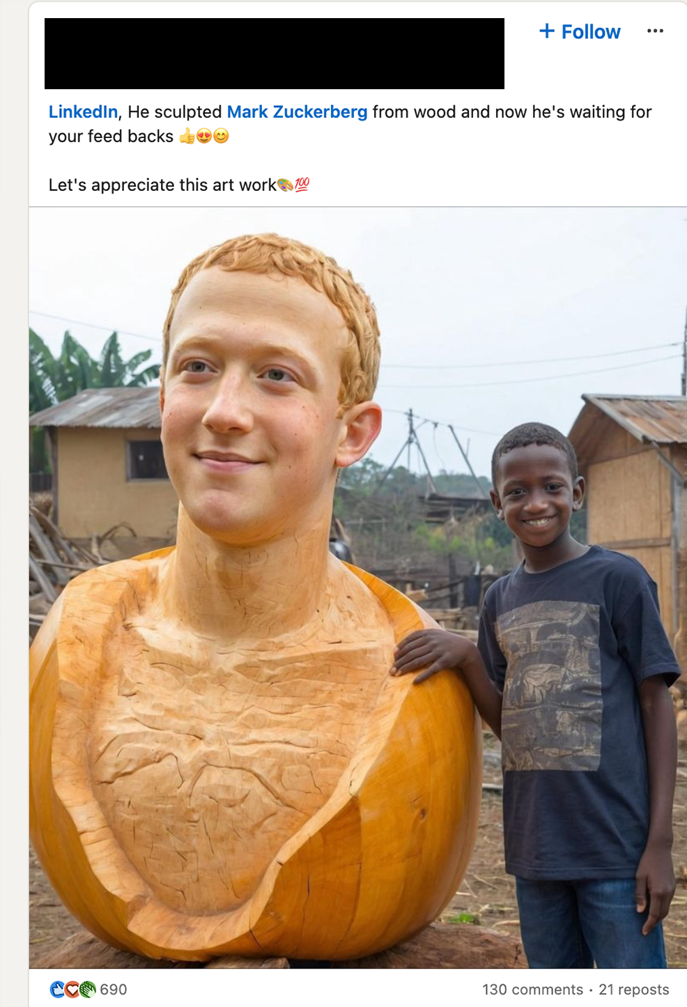 Facebook’s Bizarre AI Images Now on LinkedIn, Too