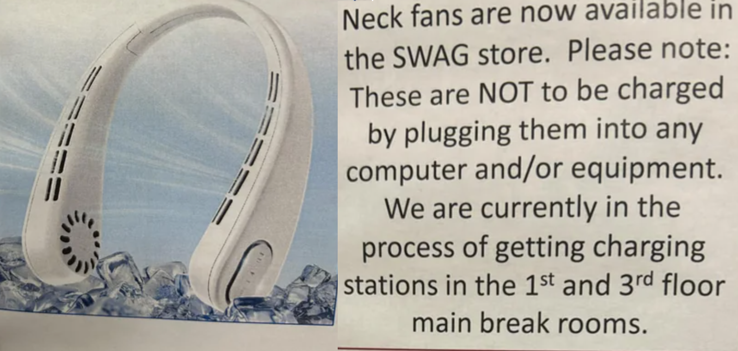 Amazon’s Swag Store Sells Neck Fans to Prevent Workers from Overheating