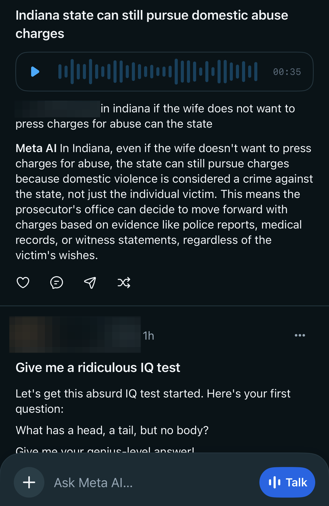 Meta Invents New Way to Humiliate Users With Feed of People's Chats With AI