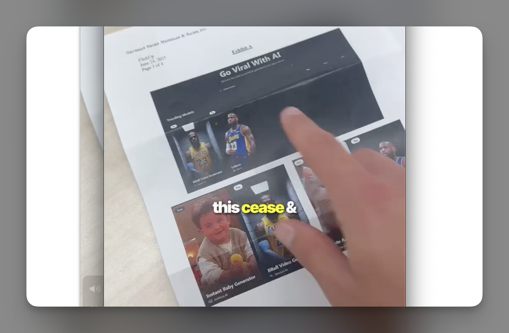 LeBron James&#39; Lawyers Send Cease-and-Desist to AI Company Making Pregnant Videos of Him