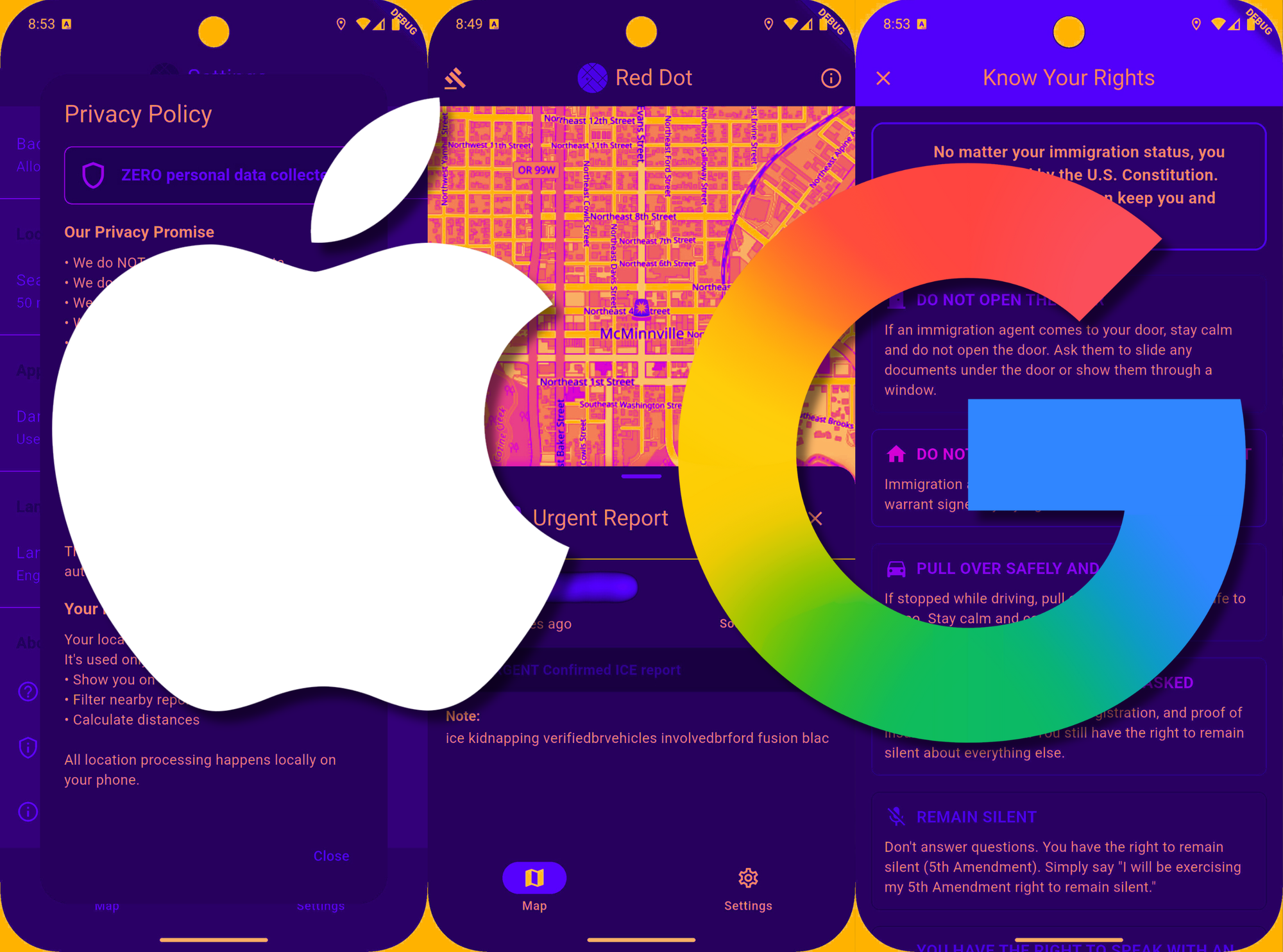 Google Calls ICE Agents a Vulnerable Group, Removes ICE-Spotting App ‘Red Dot’