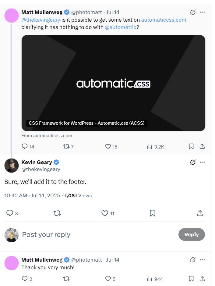Automattic Inc. Claims It Owns the Word 'Automatic'