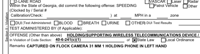 Police Used Flock to Give a Man a Traffic Ticket