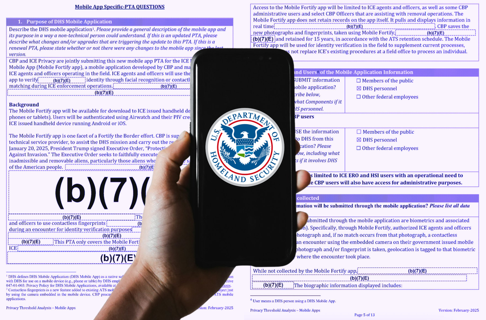 You Can't Refuse To Be Scanned by ICE's Facial Recognition App, DHS Document Says