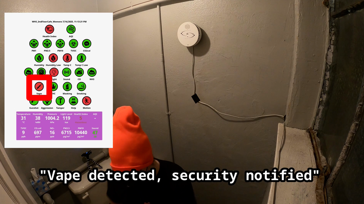 It Looks Like a School Vape Detector. A Teen Hacker Showed It Could Become an Audio Bug