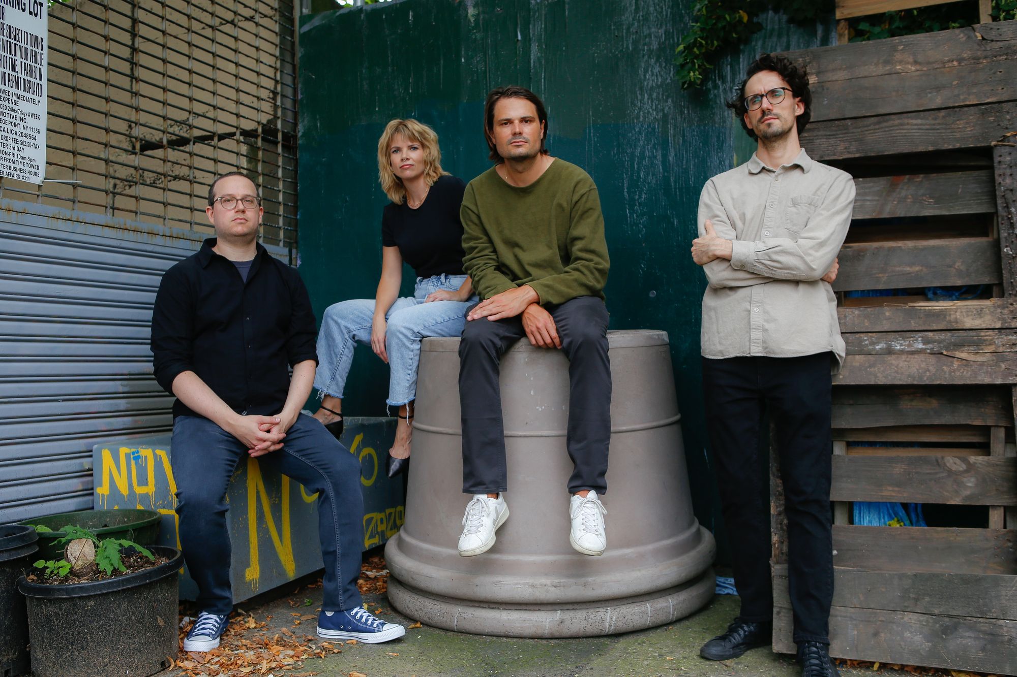 Emanuel Maiber, Sam Cole, Jason Koebler and Joseph Cox. Photo by Sharon Attia