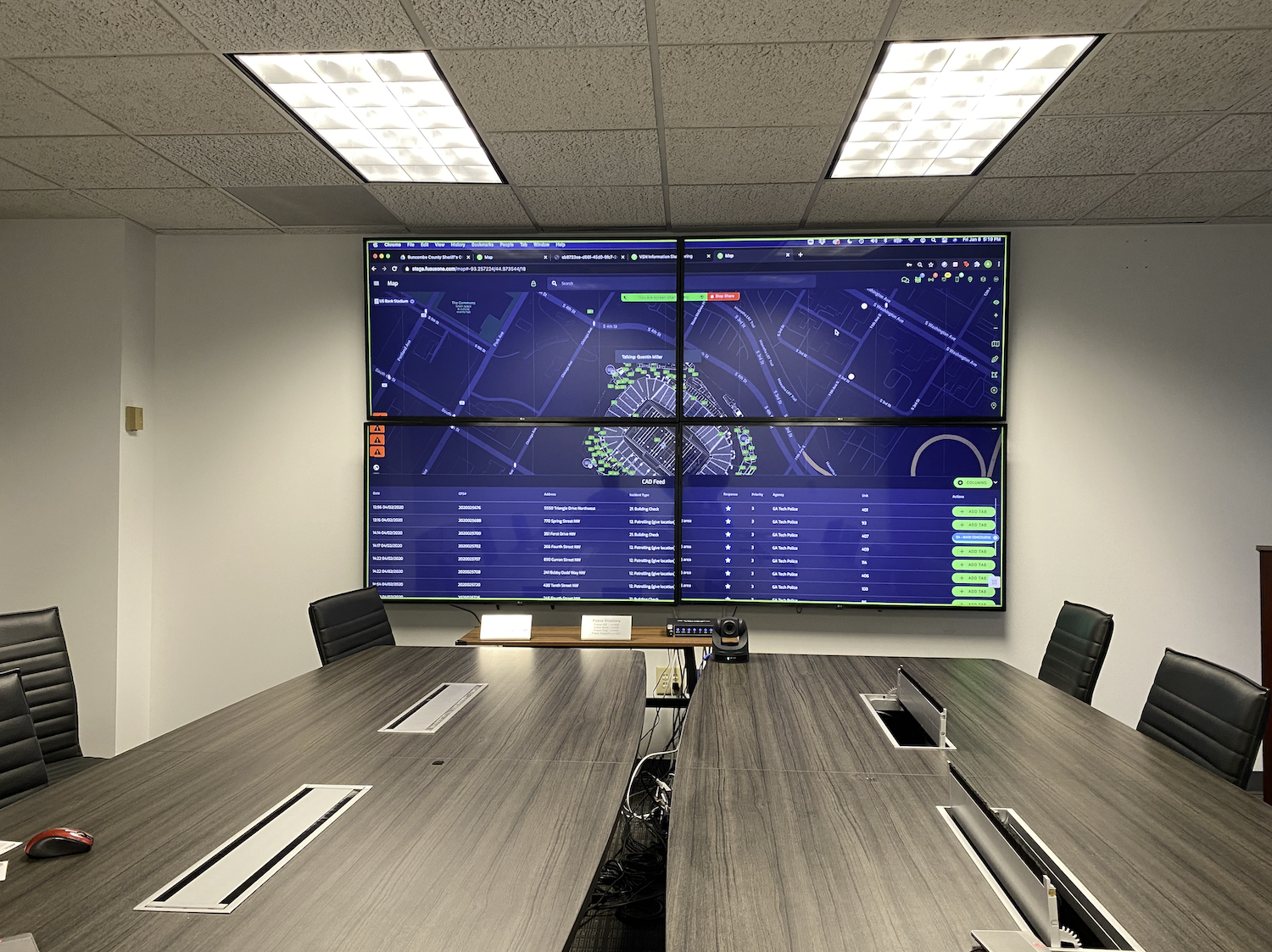 A set of four screens demoing Fusus.