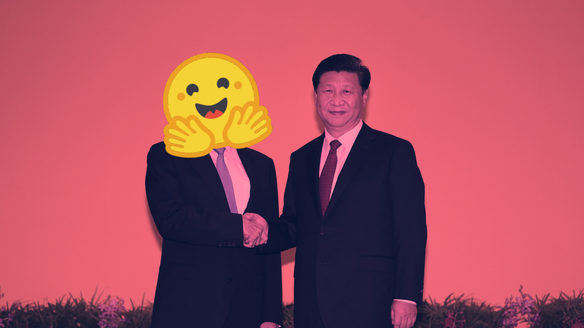 Hugging Face and Xi Jinping.
