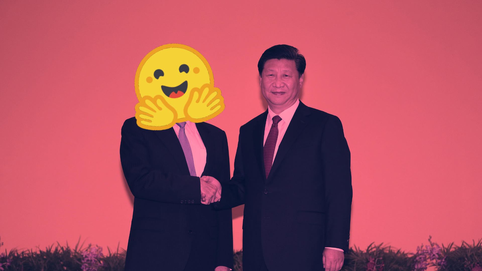 Hugging Face and Xi Jinping. Hugging Face and Xi Jinping.