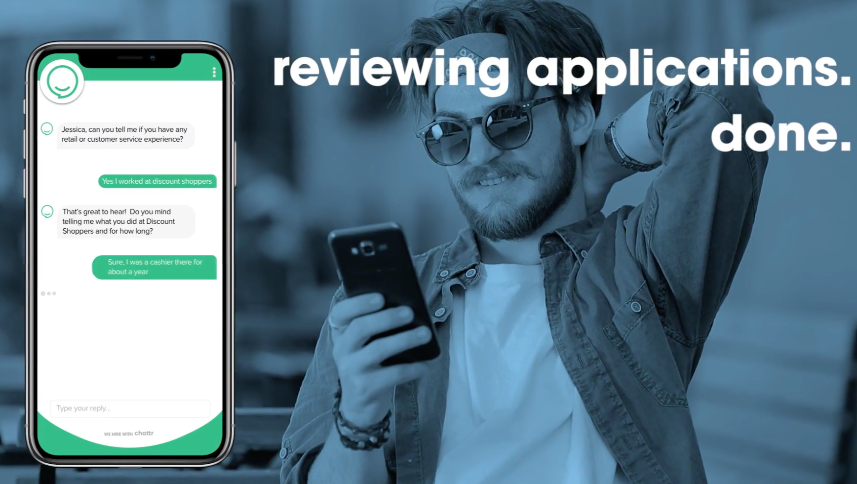 A screenshot from a Chattr video.