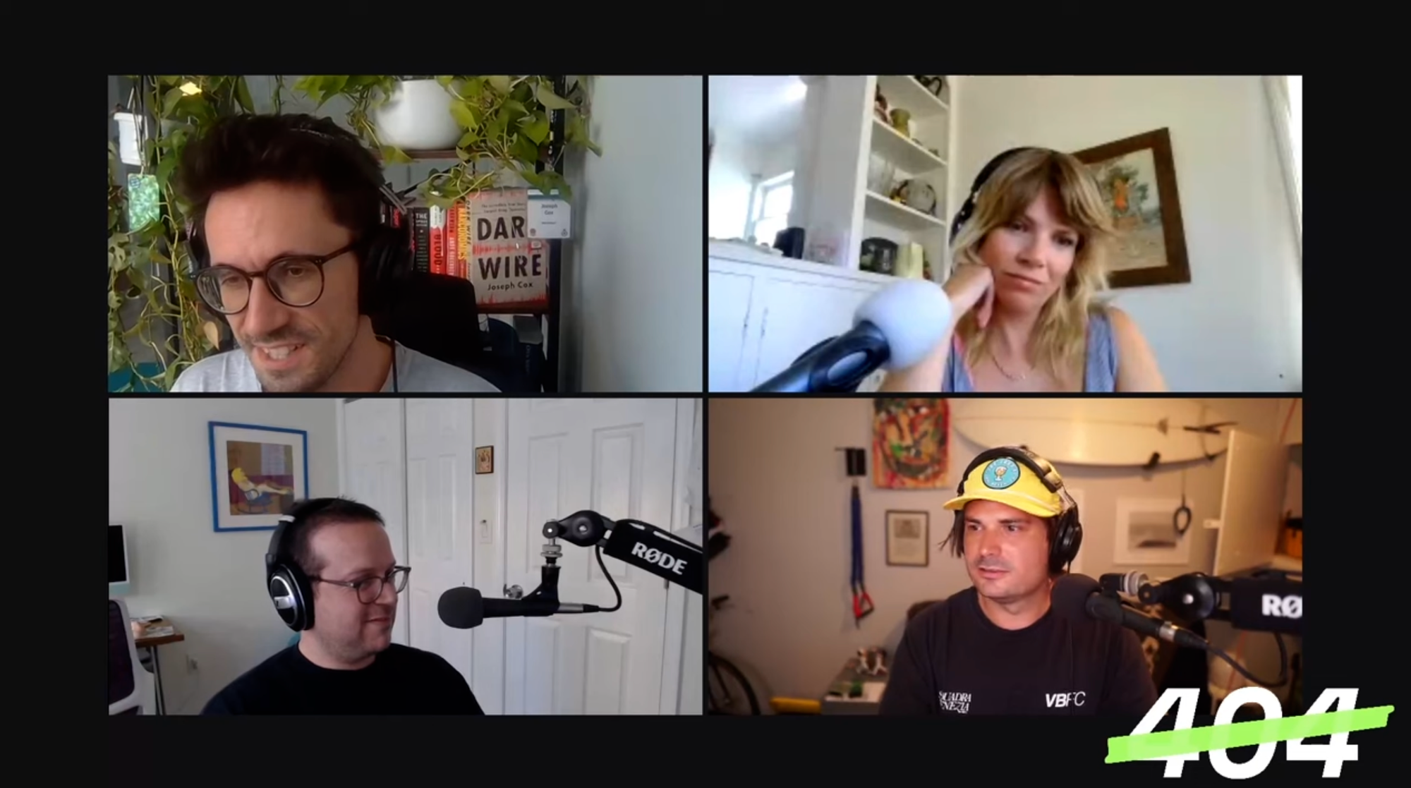 Clockwise: Joseph Cox, Sam Cole, Jason Koebler, Emanuel Maiberg.