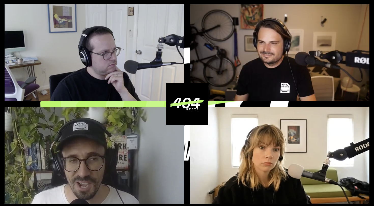 Clockwise: Emanuel Maiberg, Jason Koebler, Sam Cole, Joseph Cox.