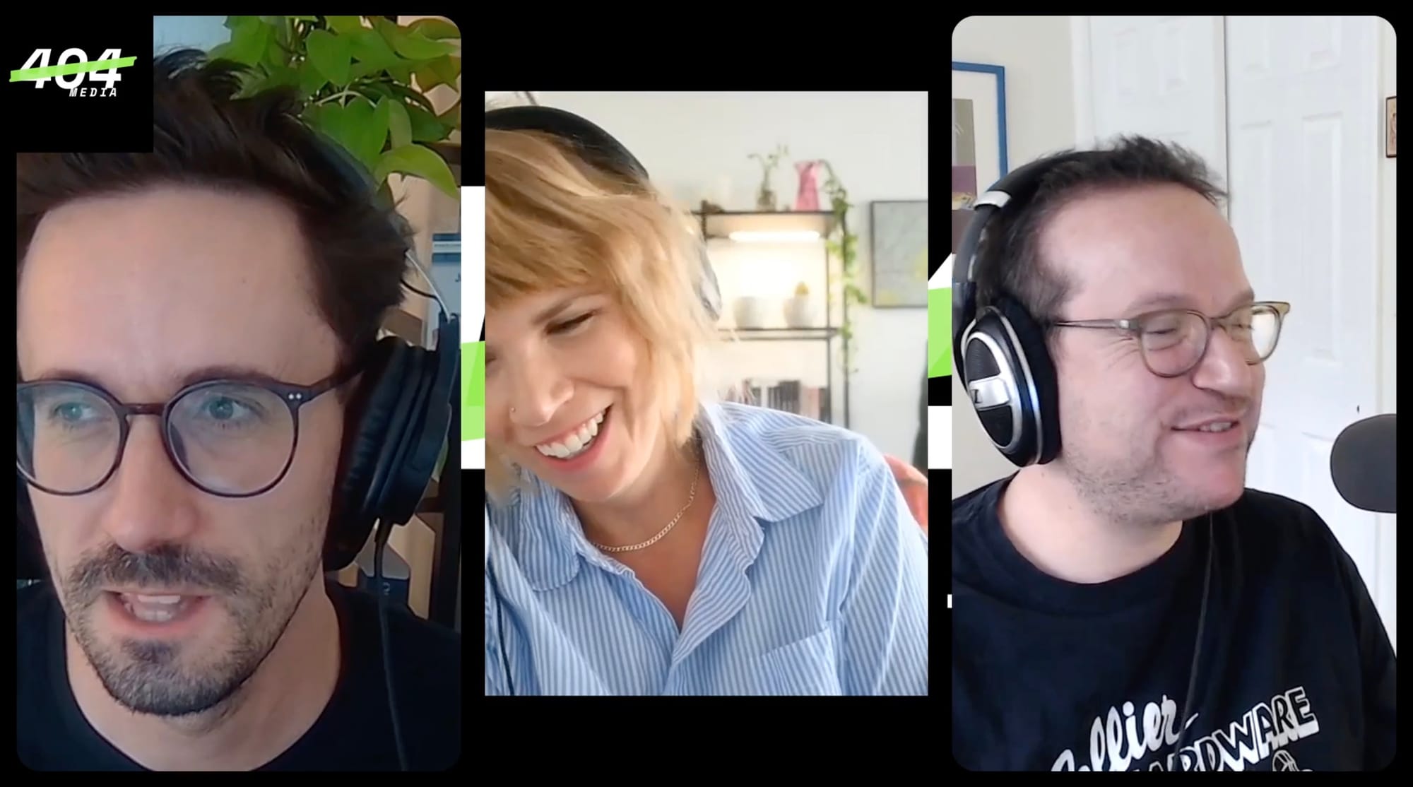 Left to right: Joseph Cox, Sam Cole, Emanuel Maiberg.