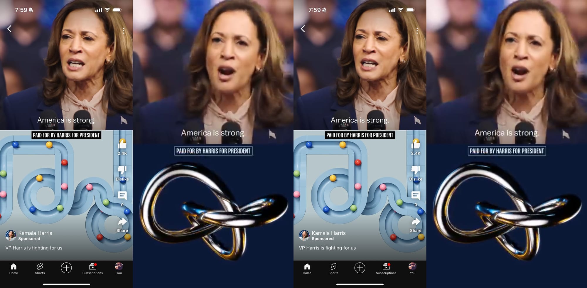 Kamala Harris Campaign Experiments With Ads for an Audience With “Brain Rot”