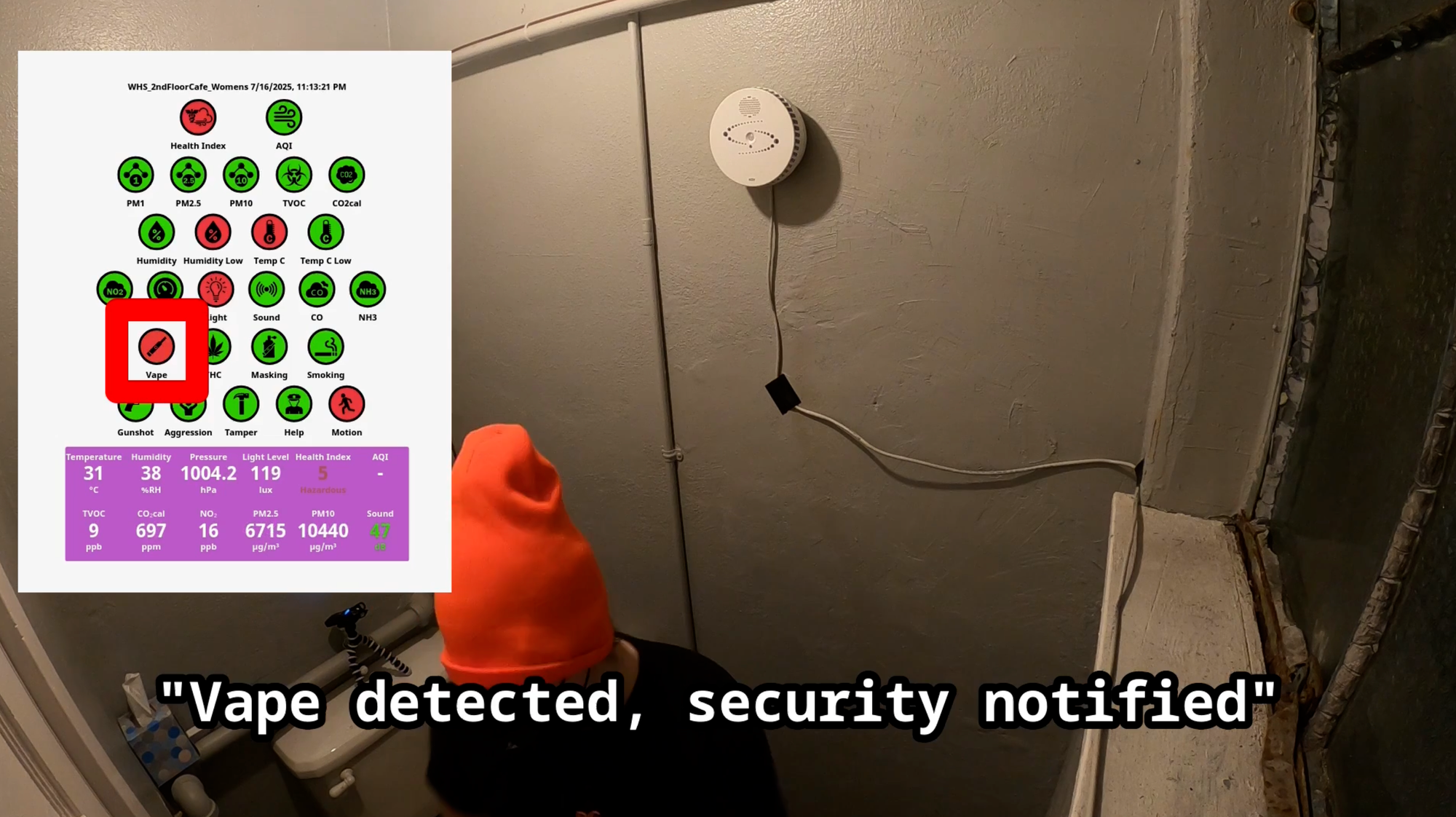 It Looks Like a School Vape Detector. A Teen Hacker Showed It Could Become an Audio Bug