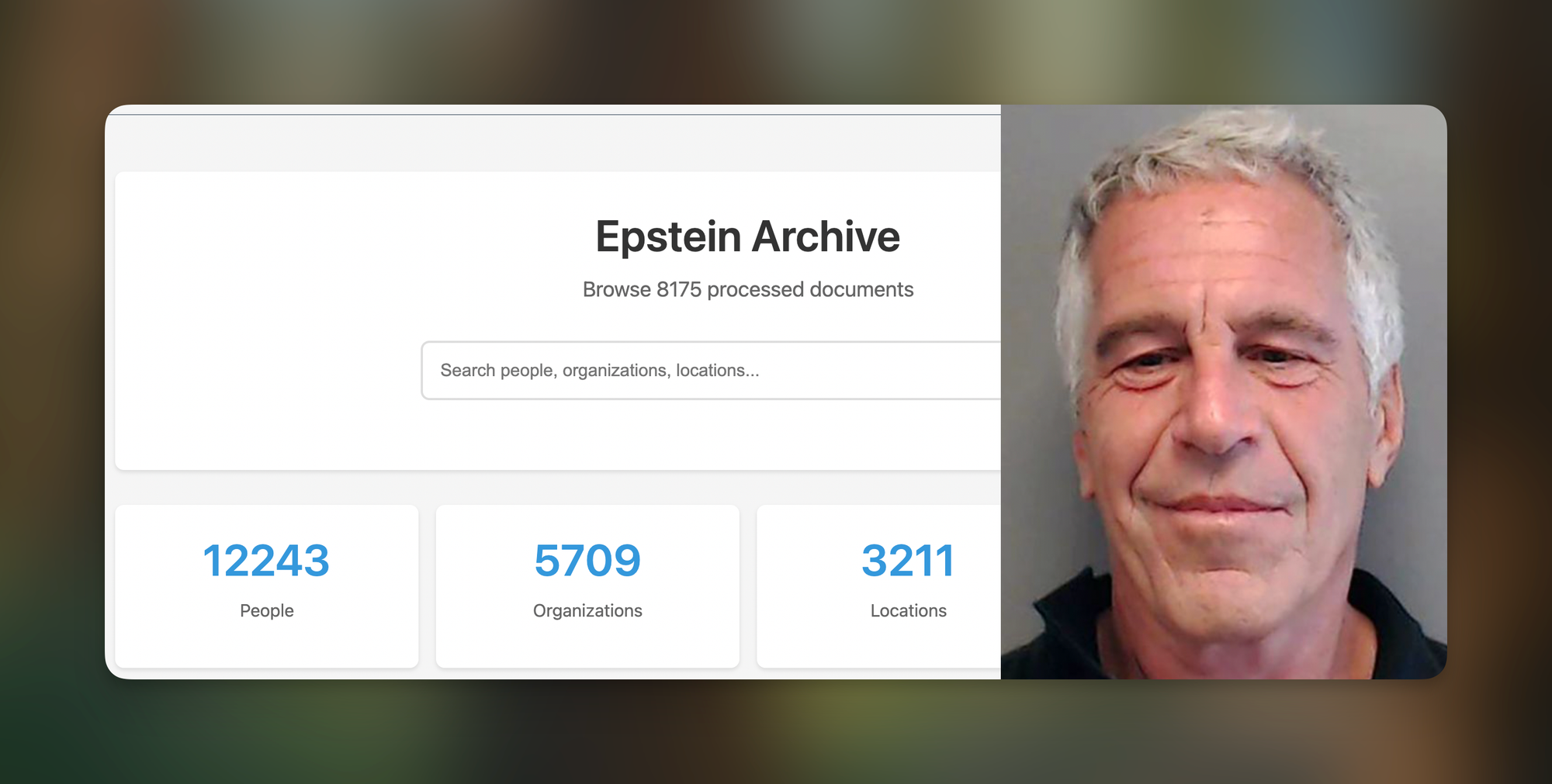 Data Hoarder Uses AI to Create Searchable Database of Epstein Files