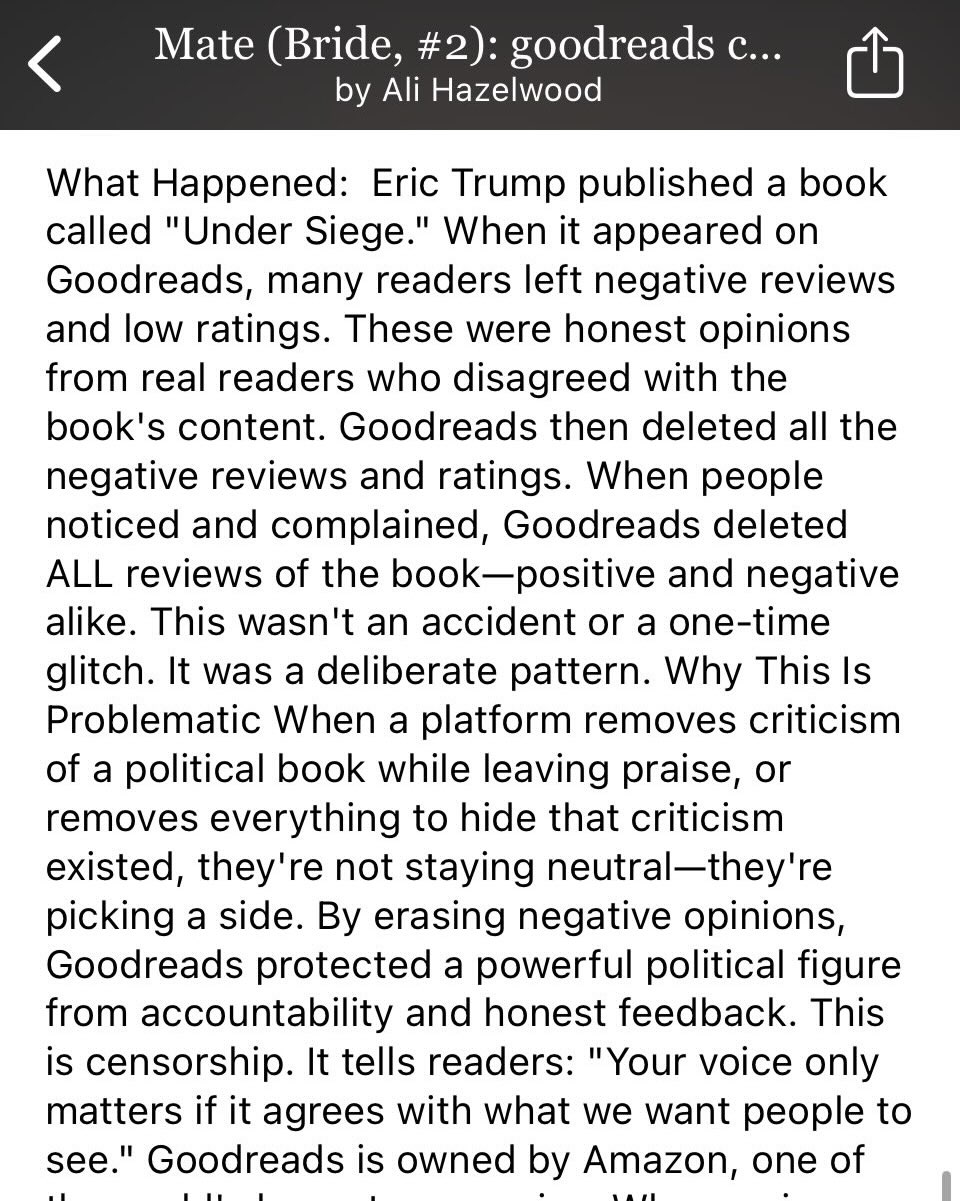 Rogue Goodreads Librarian Edits Site to Expose 'Censorship in Favor of Trump Fascism’