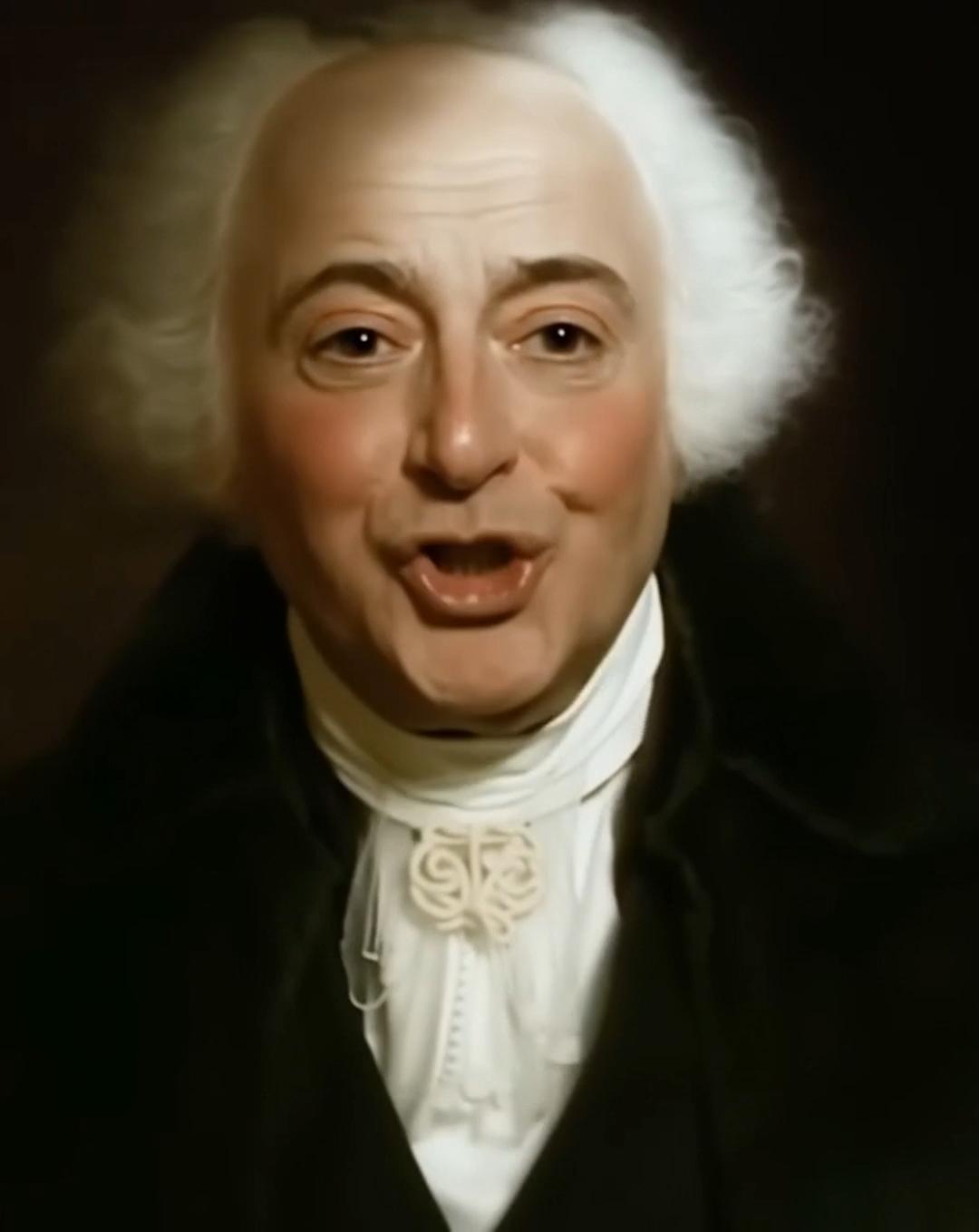 An animation of John Adams created with Midjourney.